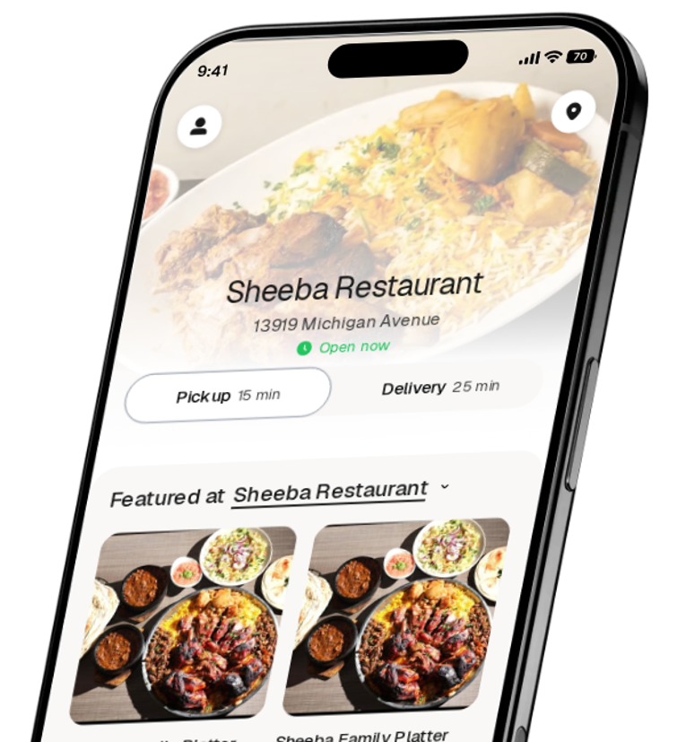 Sheeba Restaurant app preview