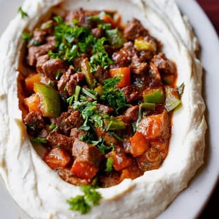 Hummus with Meat