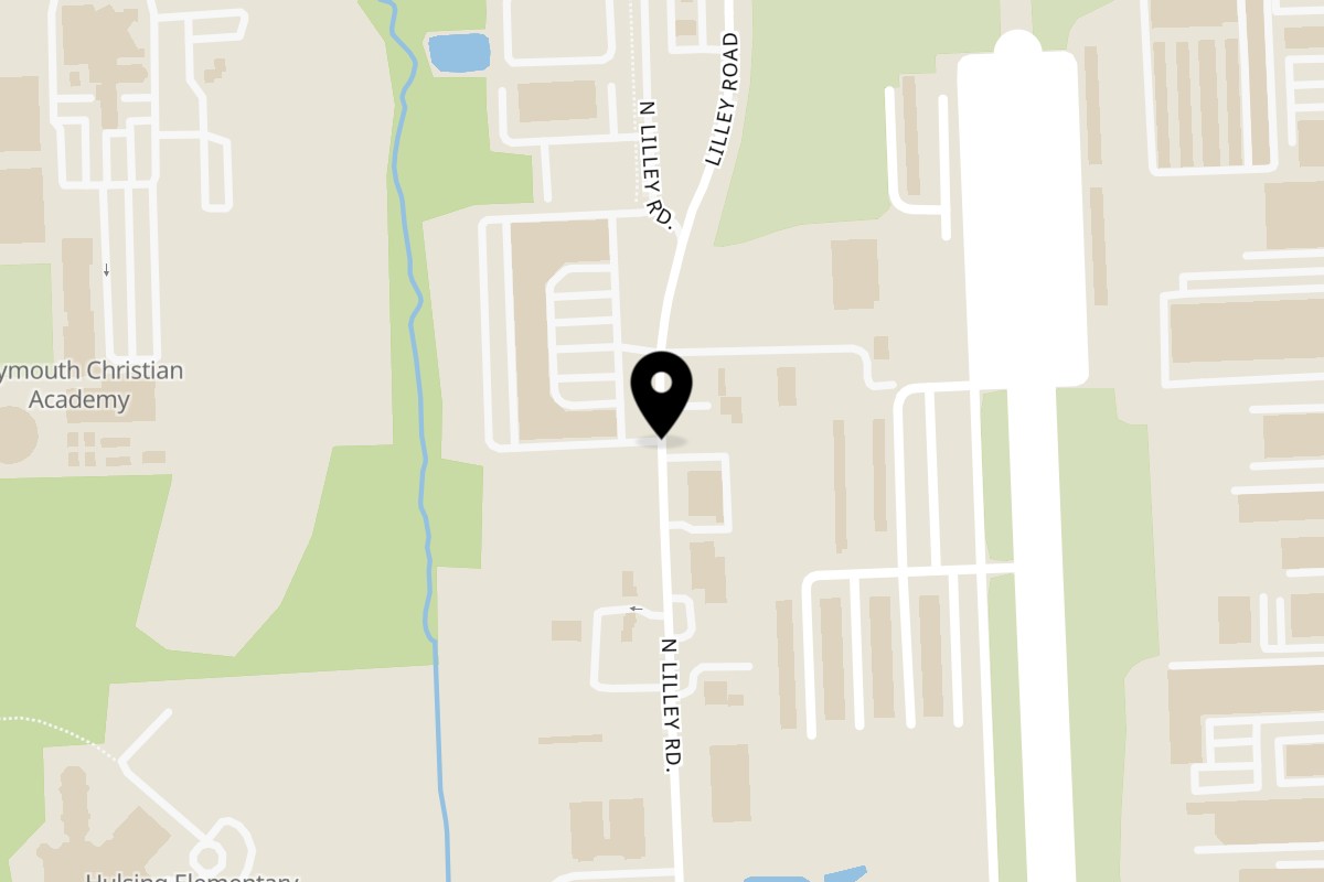 Map showing the location of Sheeba Restaurant Canton on 8465 North Lilley Road in Canton Township